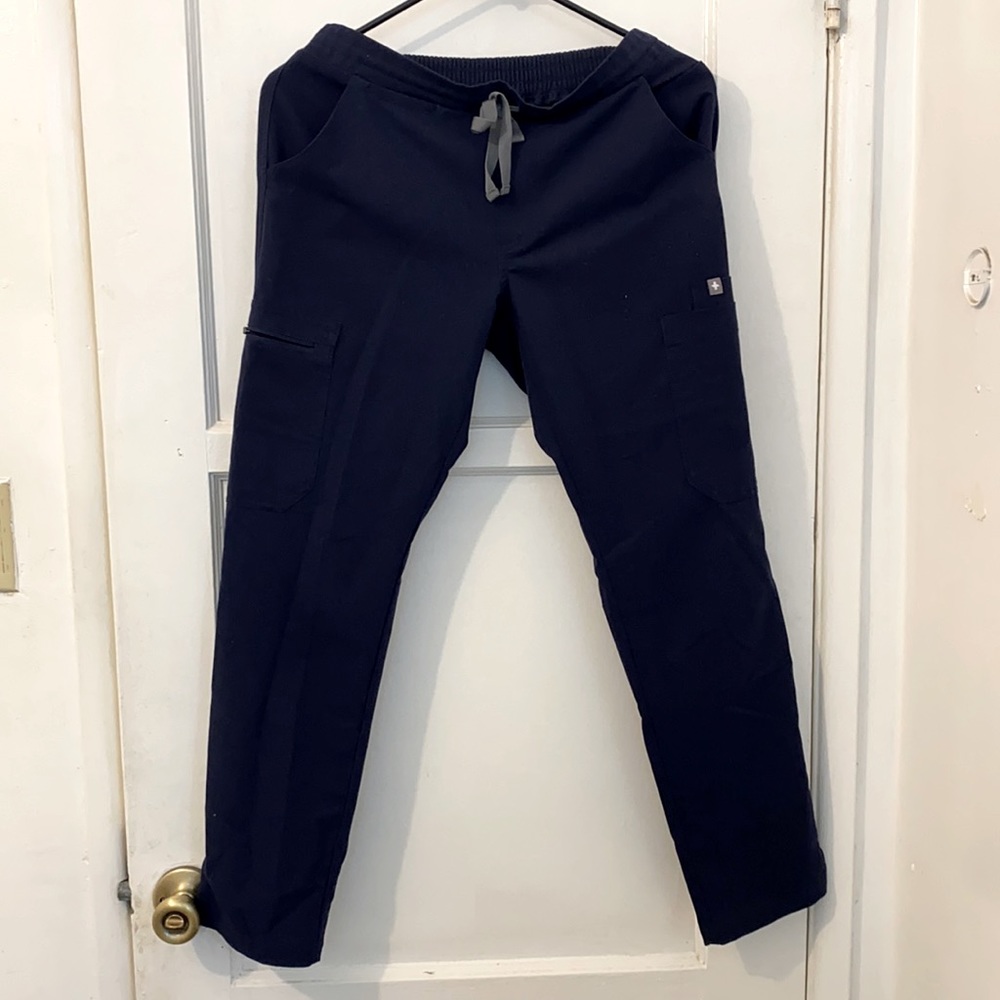 FIGS Yola Scrub Pants XS Petite Navy Blue